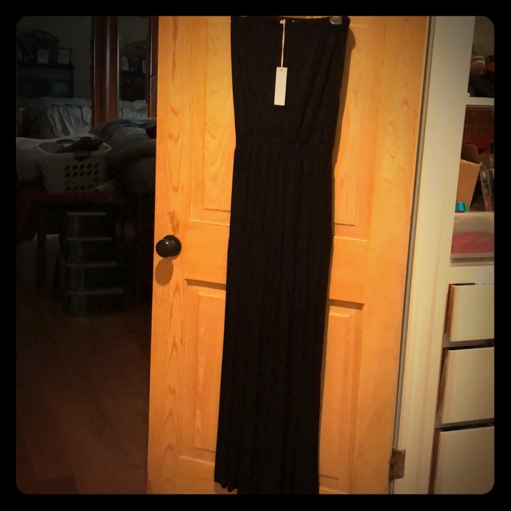 New black cotton jumpsuit.